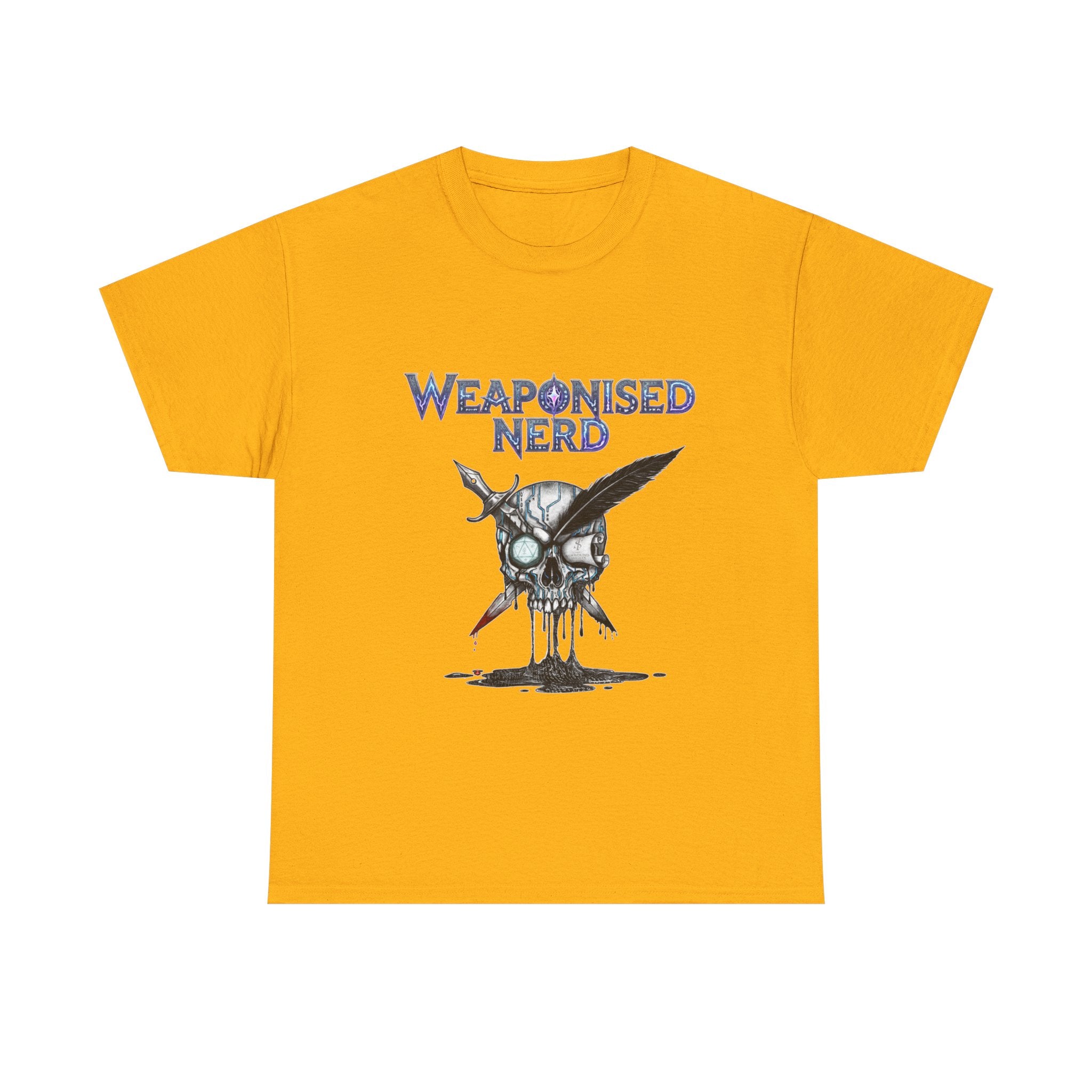 Weaponised Nerd Graphic Tee — Skull & Quill