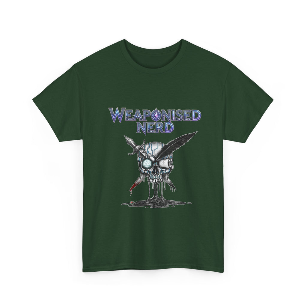 Weaponised Nerd Graphic Tee — Skull & Quill