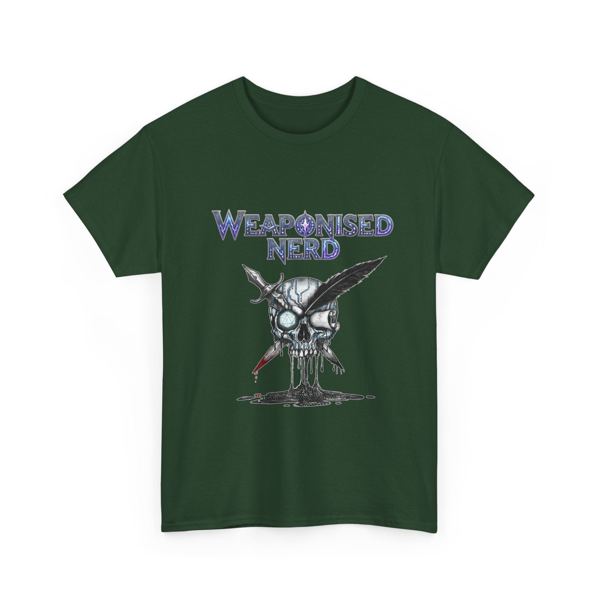 Weaponised Nerd Graphic Tee — Skull & Quill