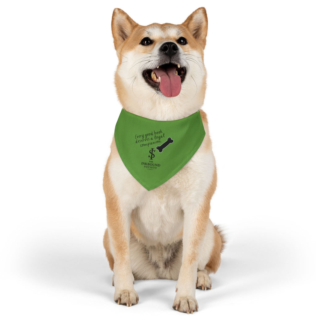 Pet Bandana Collar - 'Every Good Bone Deserves A Loyal Companion' Green Dog Bandana Collar