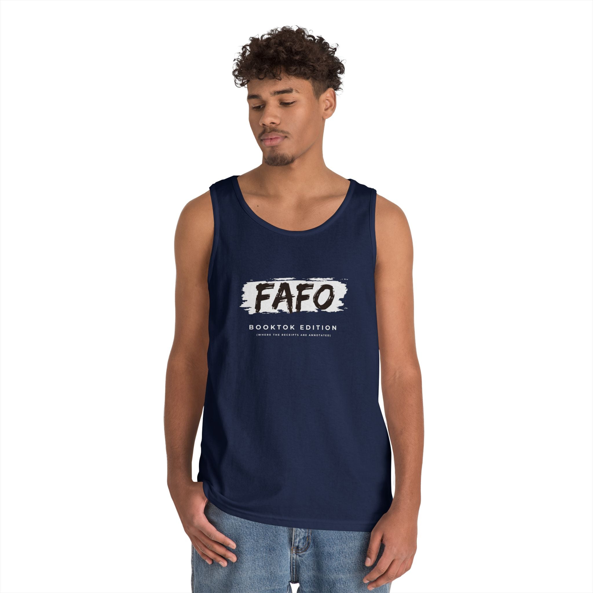 FAFO Mens Brush-Style Tank Top