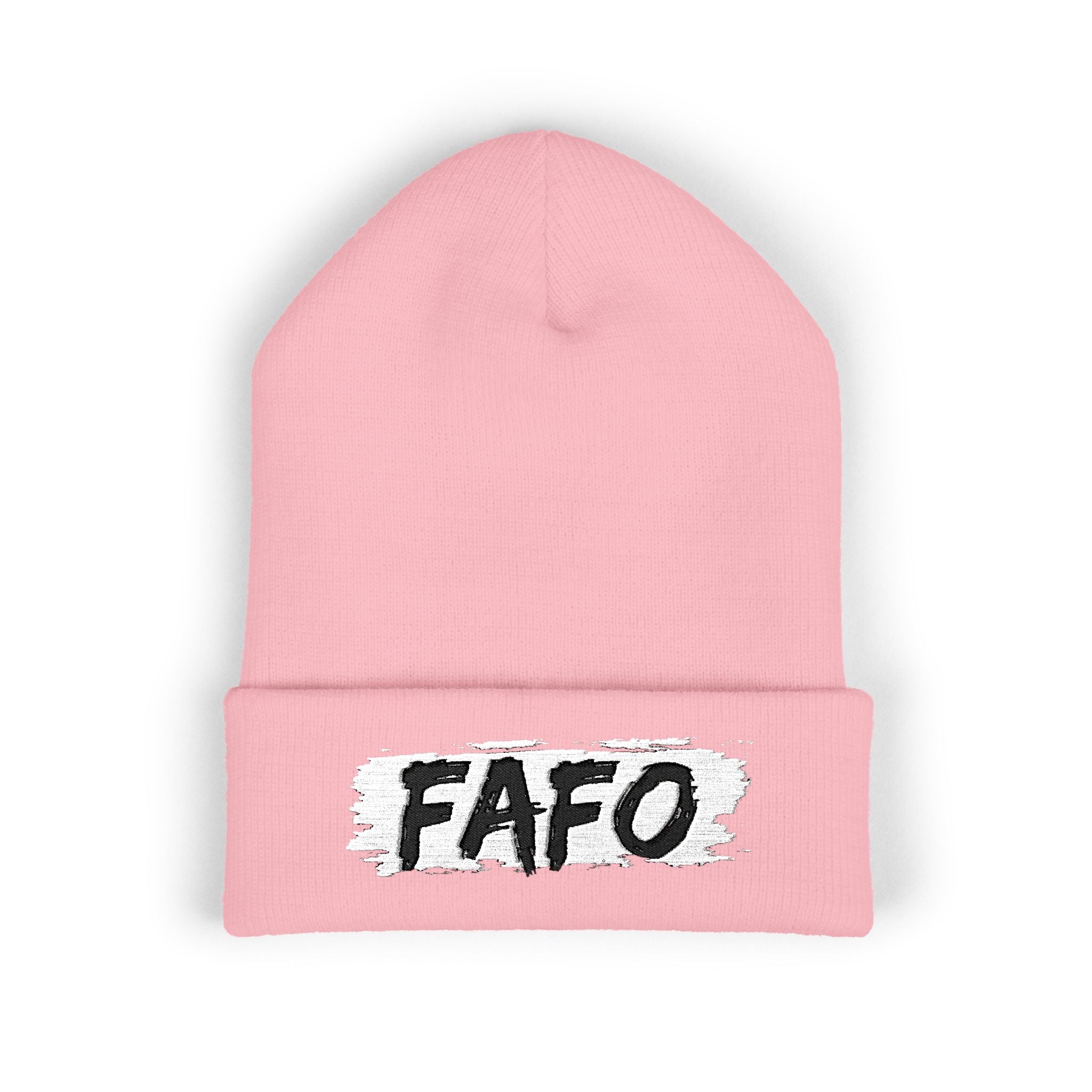 FAFO Embroidered Cuffed Beanie — Bold Streetwear Knit Hat