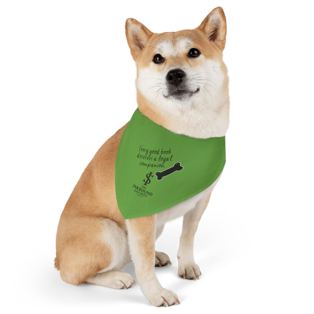 Pet Bandana Collar - 'Every Good Bone Deserves A Loyal Companion' Green Dog Bandana Collar