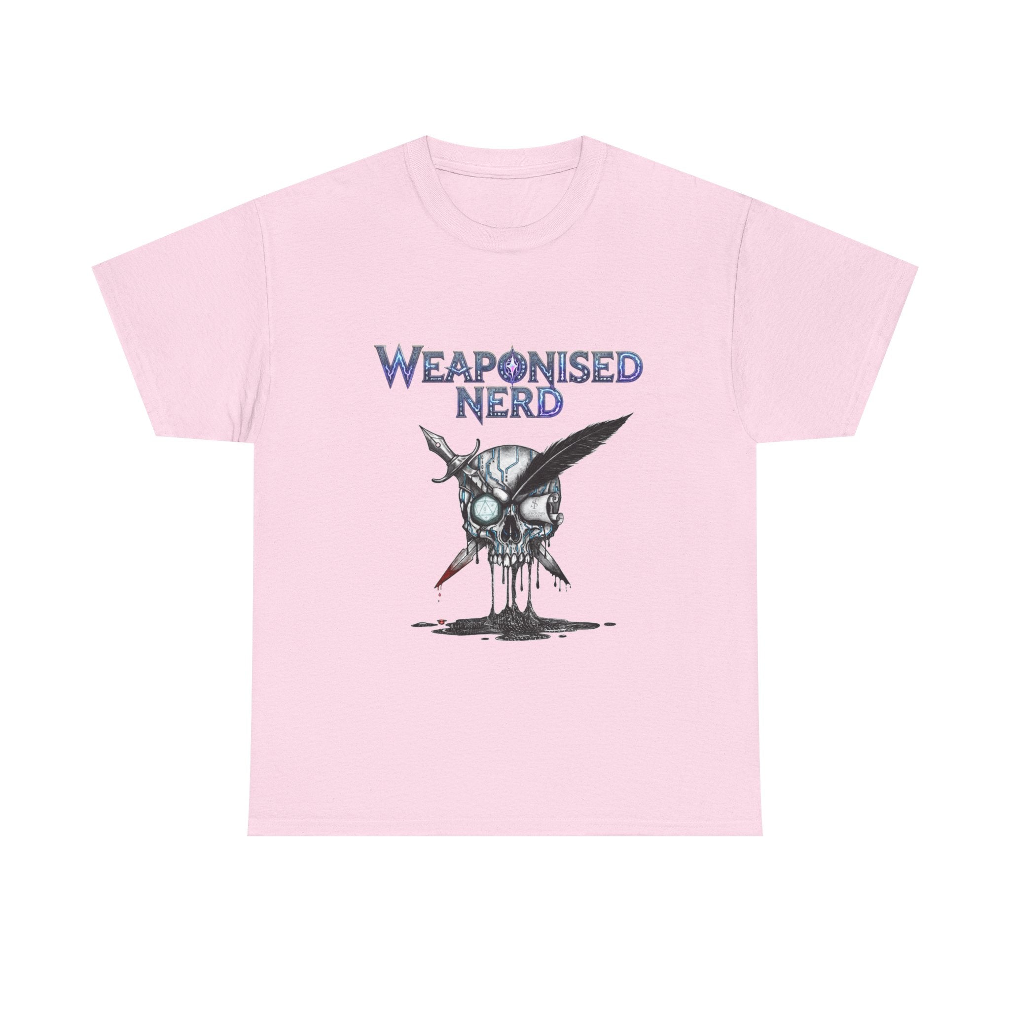 Weaponised Nerd Graphic Tee — Skull & Quill