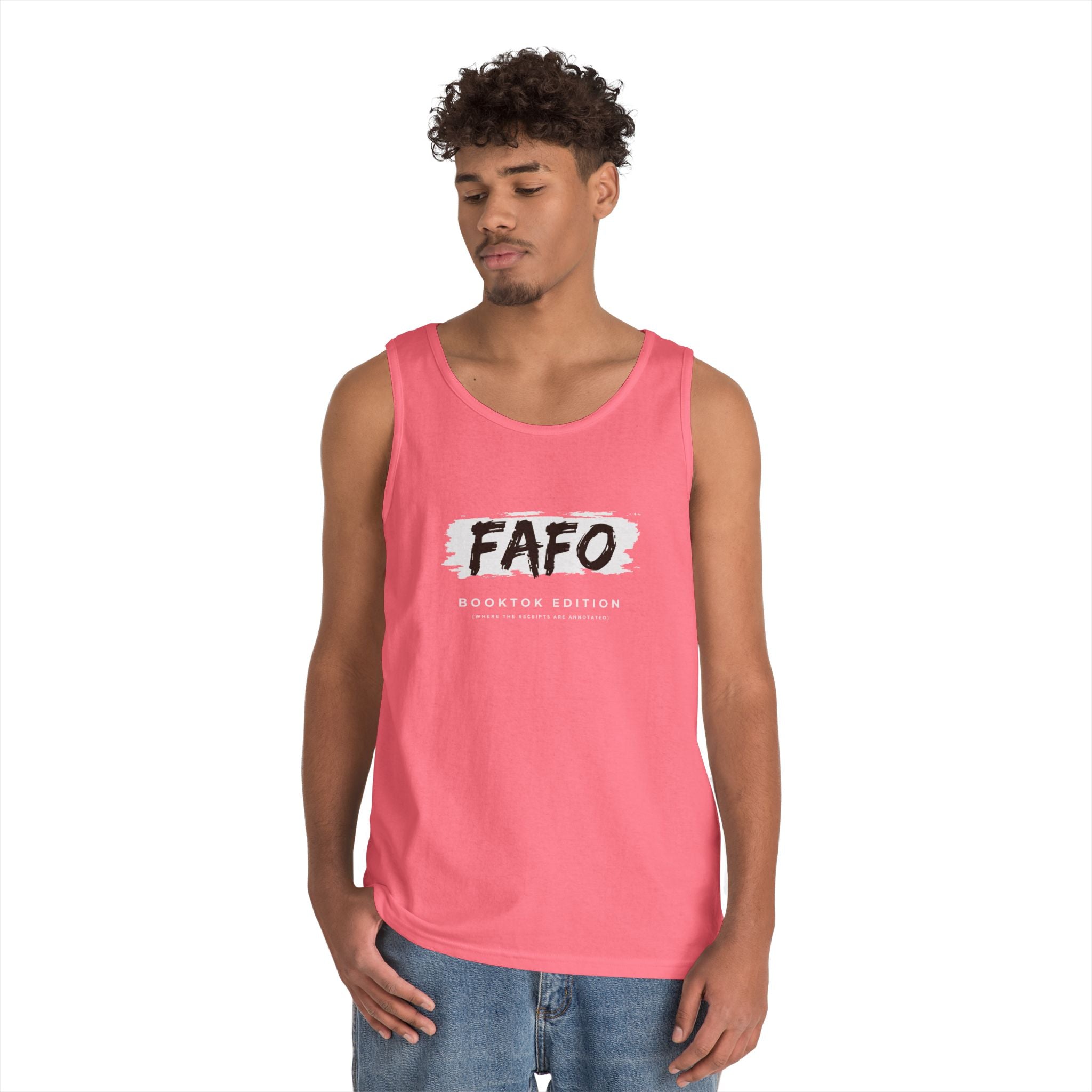 FAFO Mens Brush-Style Tank Top