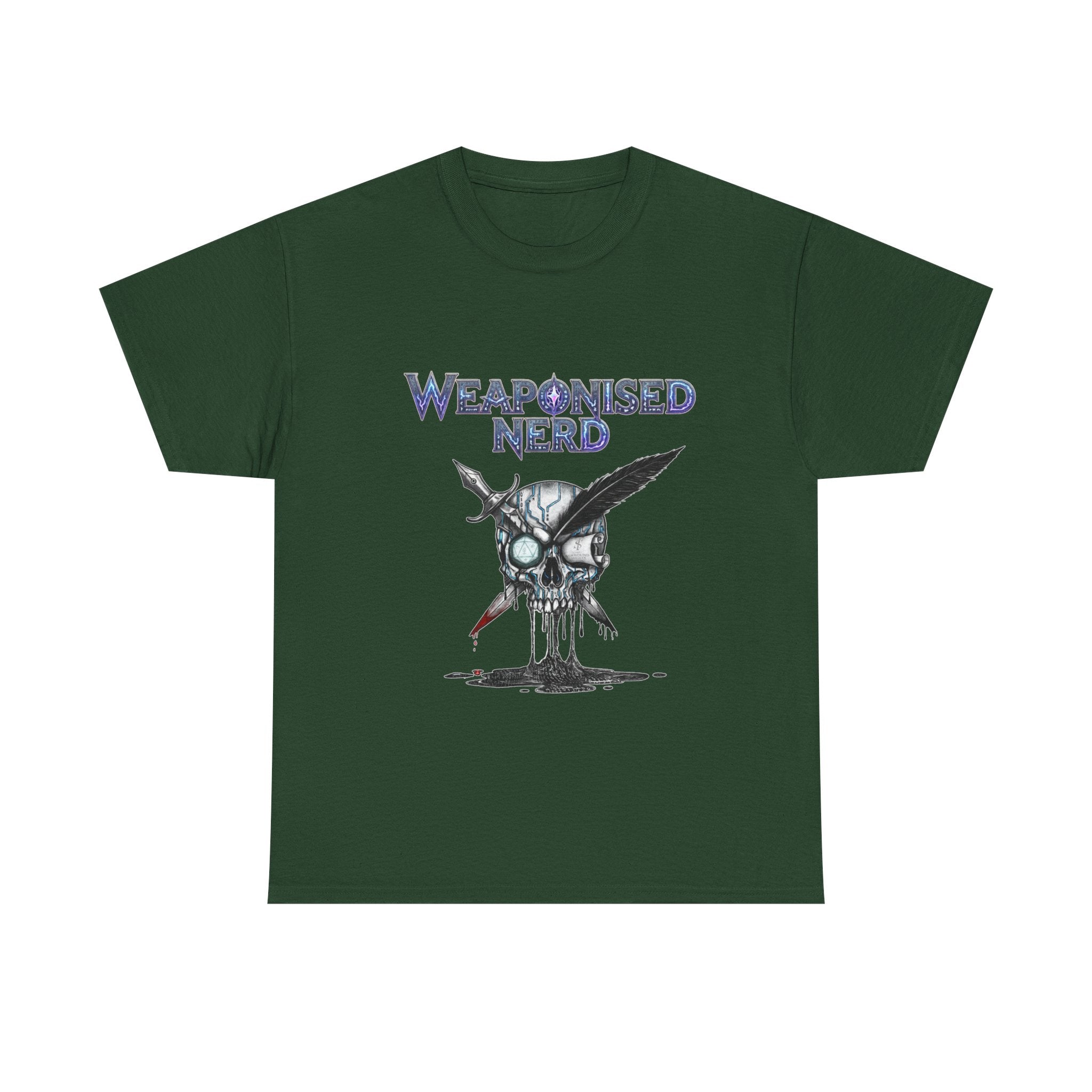 Weaponised Nerd Graphic Tee — Skull & Quill