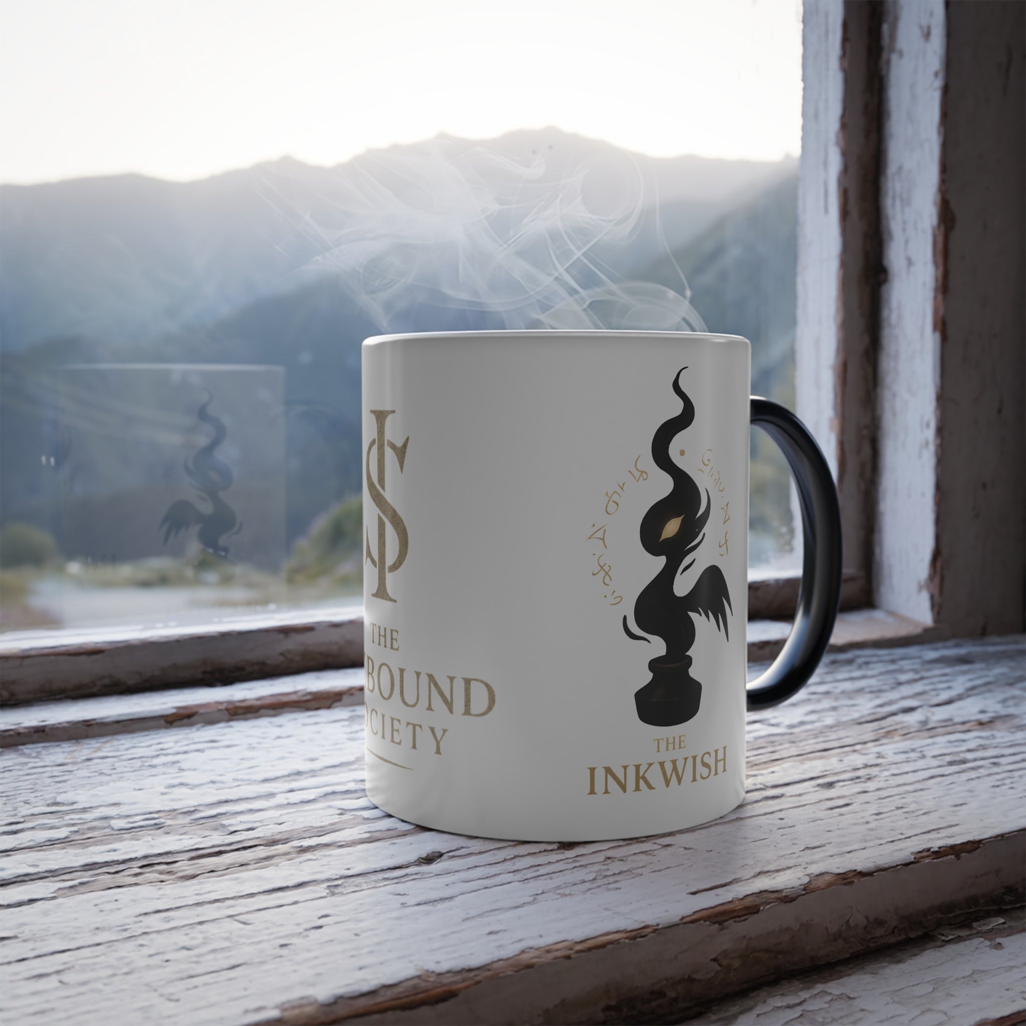 The Inkwish Inkbound Society 11oz Heat-Activated Coffee Cup