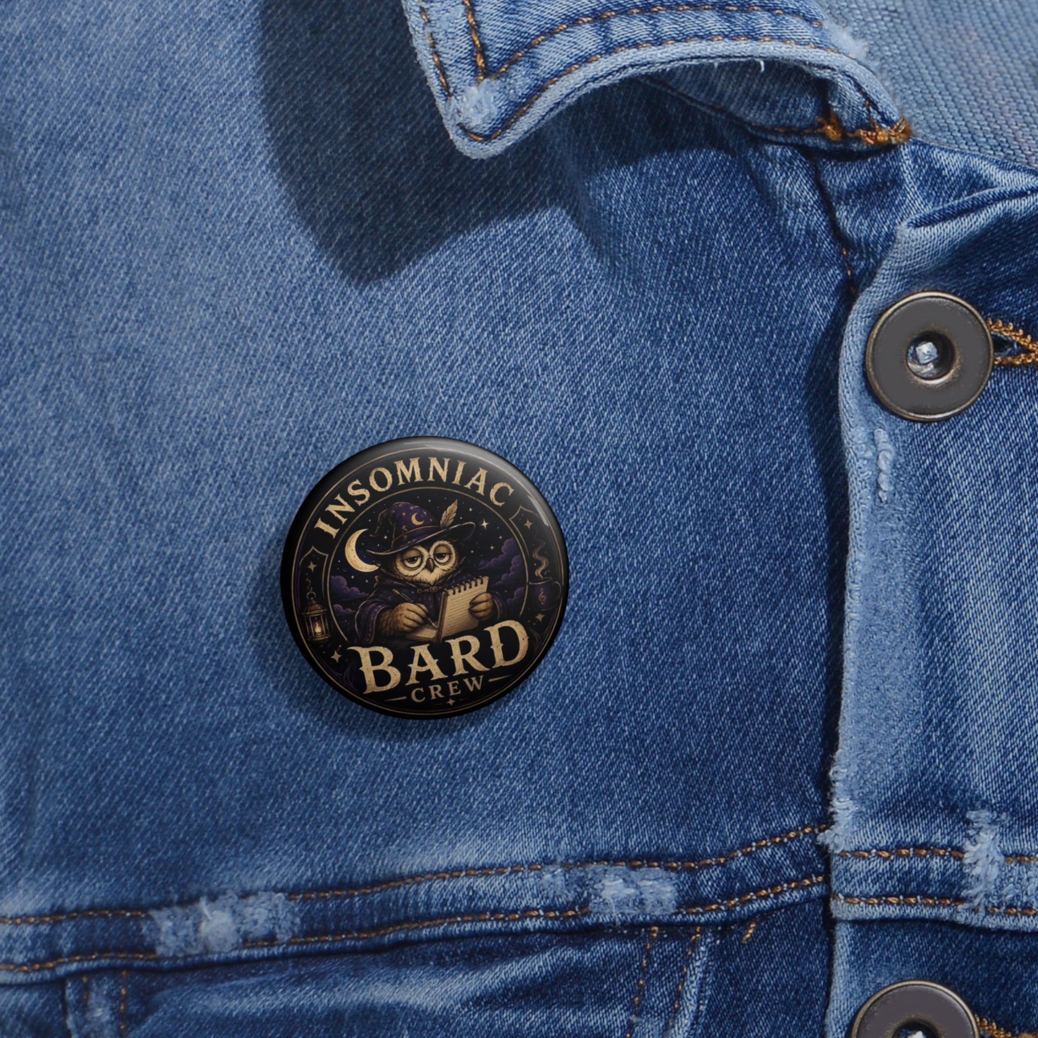 Insomniac Bard Crew Pin Button