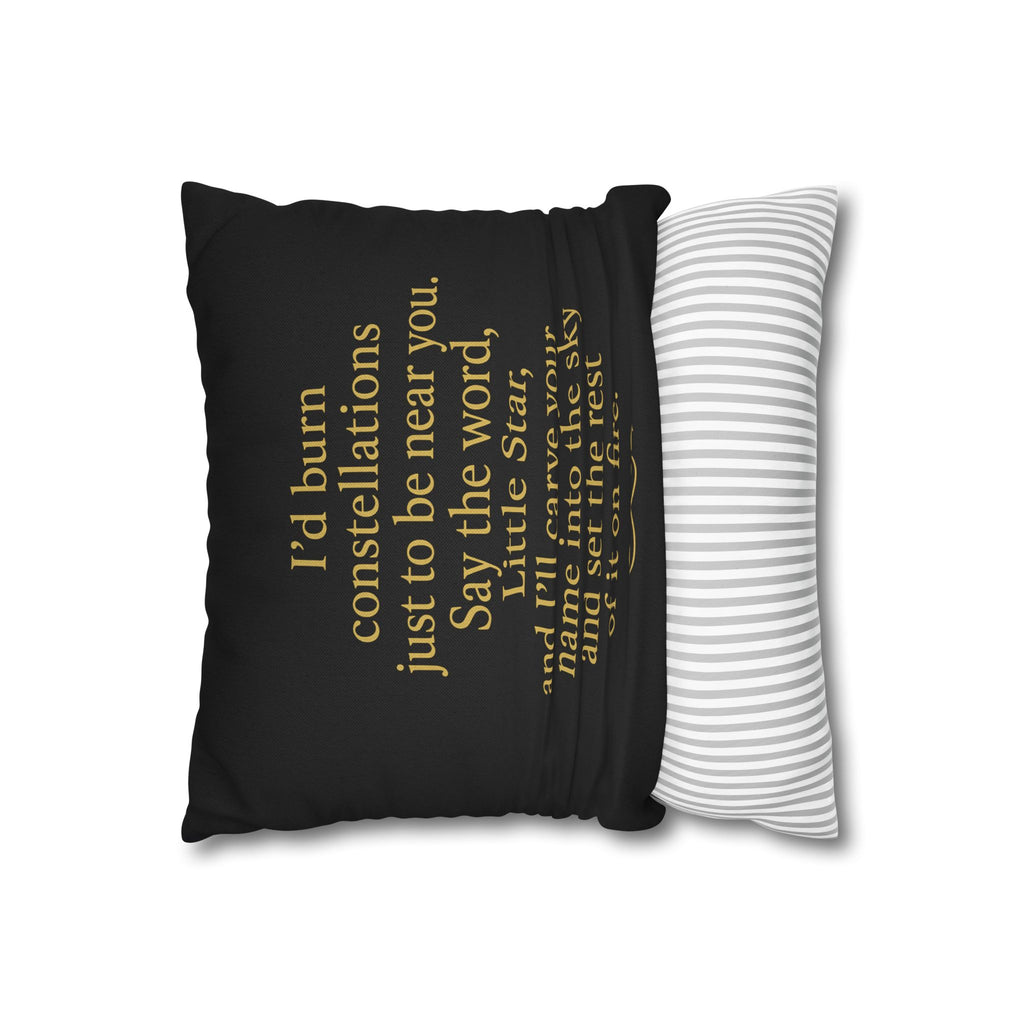Only When She Sleeps Throw Pillowcase — Dark Fantasy Decorative Cushion Cover