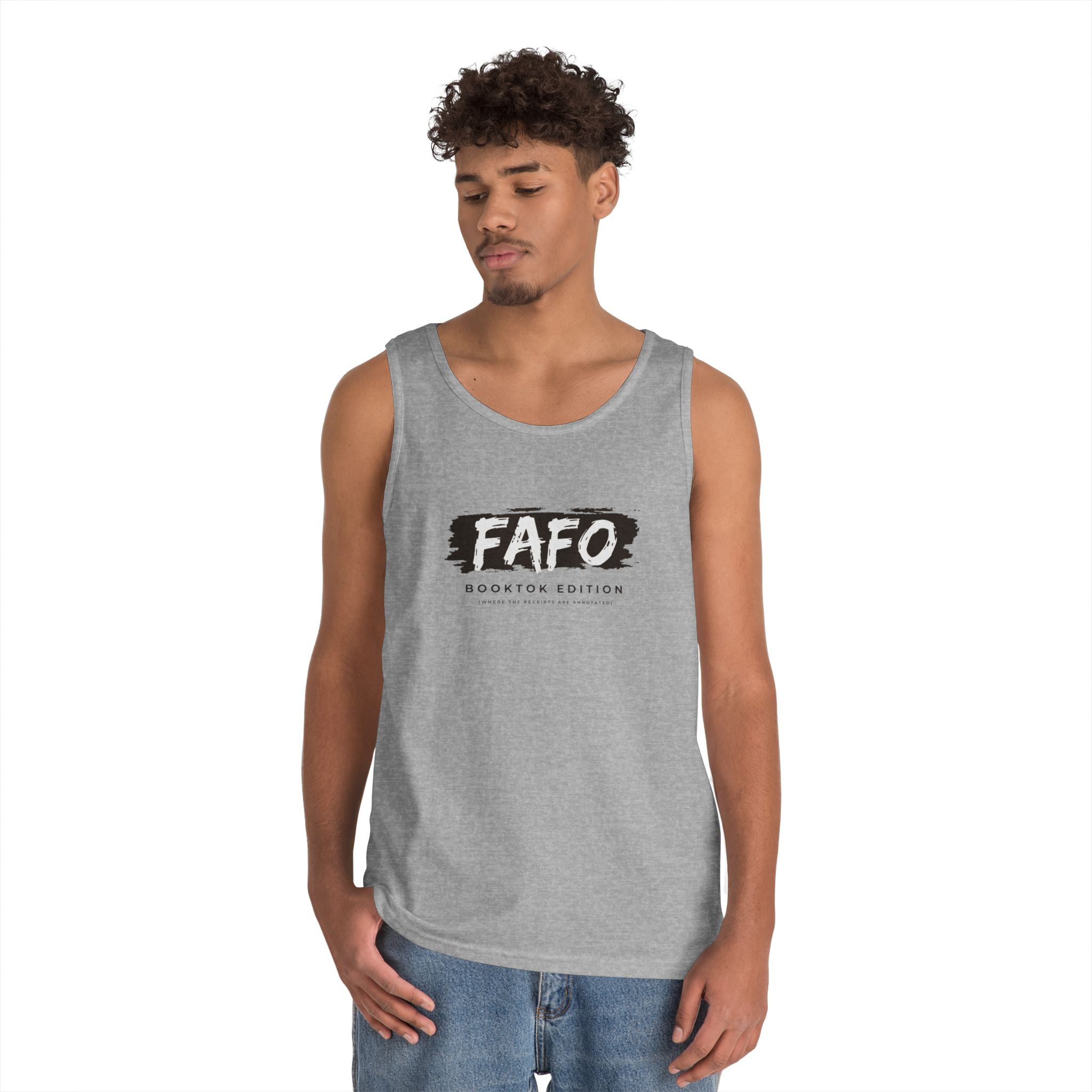 FAFO Mens Brush-Style Tank Top