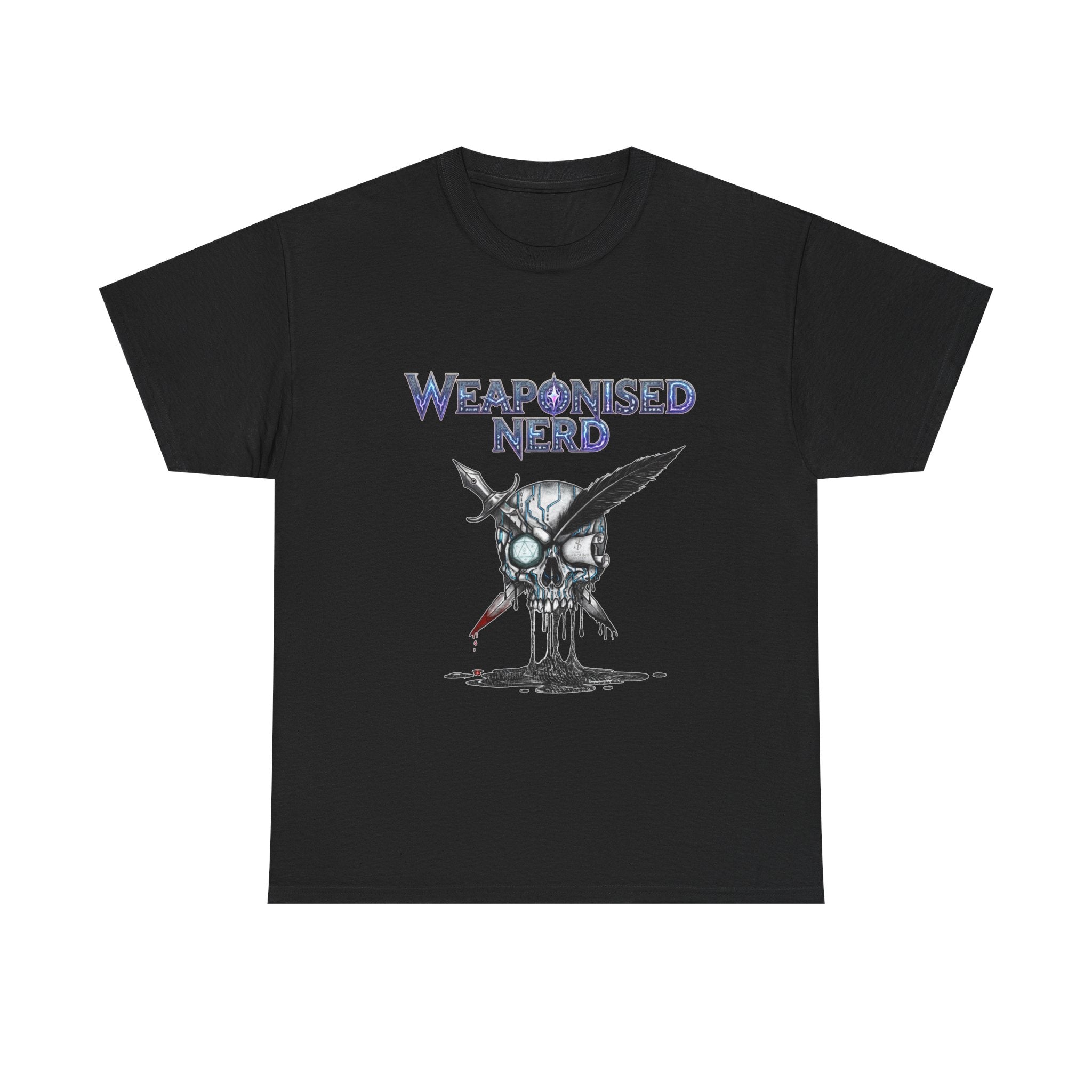Weaponised Nerd Graphic Tee — Skull & Quill