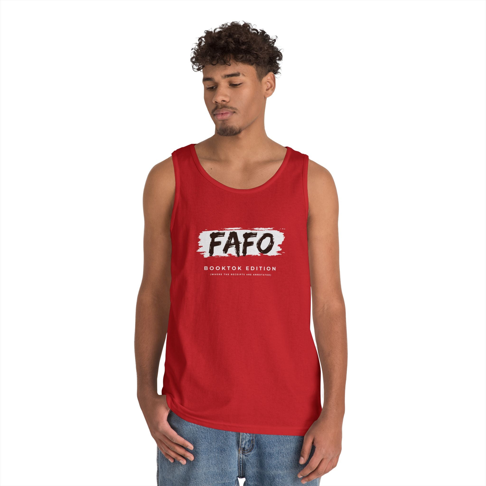 FAFO Mens Brush-Style Tank Top