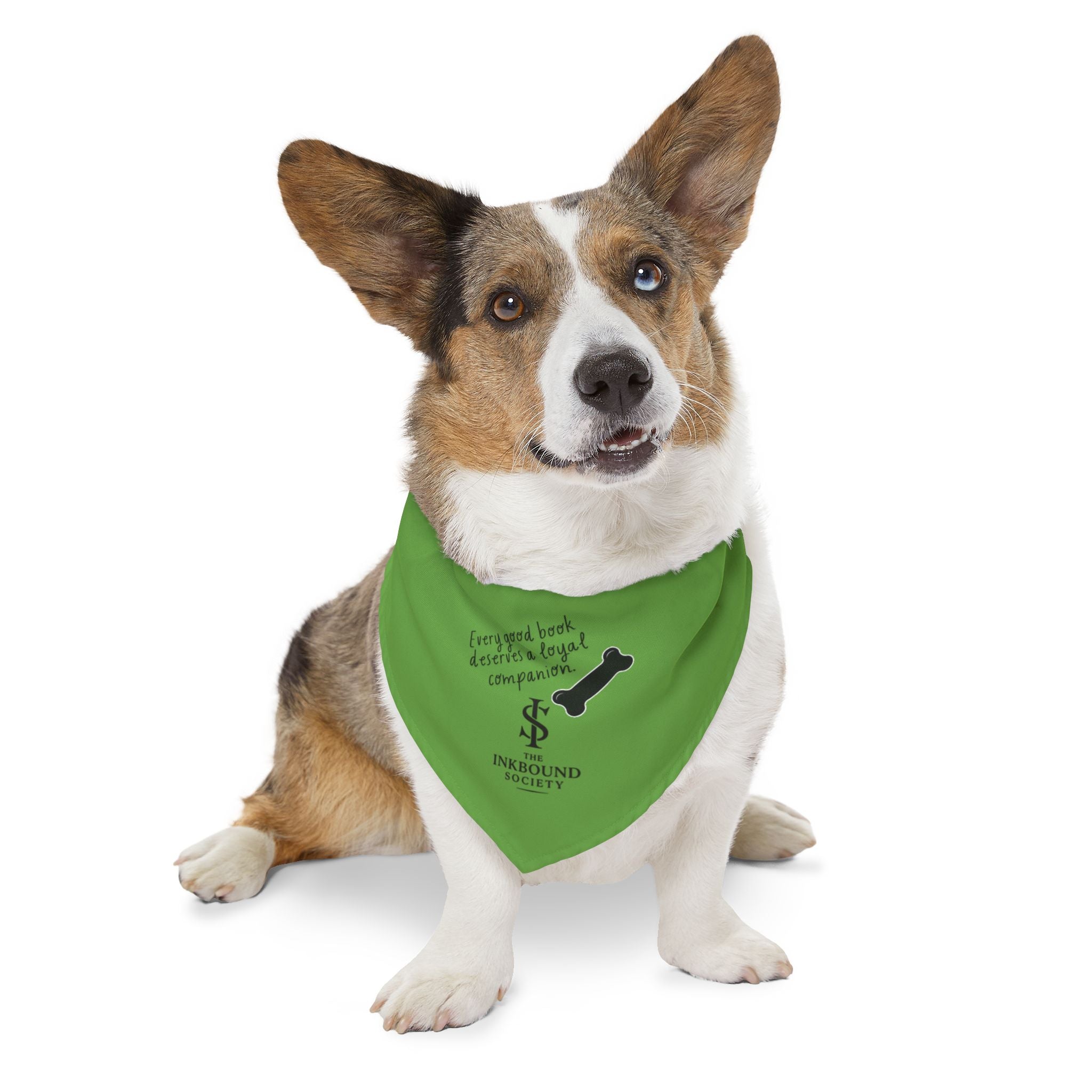 Pet Bandana Collar - 'Every Good Bone Deserves A Loyal Companion' Green Dog Bandana Collar