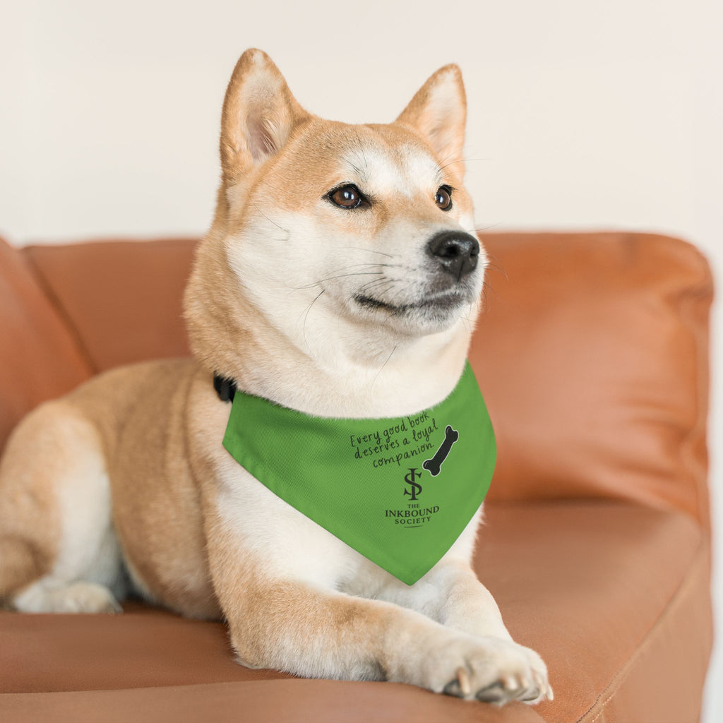 Pet Bandana Collar - 'Every Good Bone Deserves A Loyal Companion' Green Dog Bandana Collar