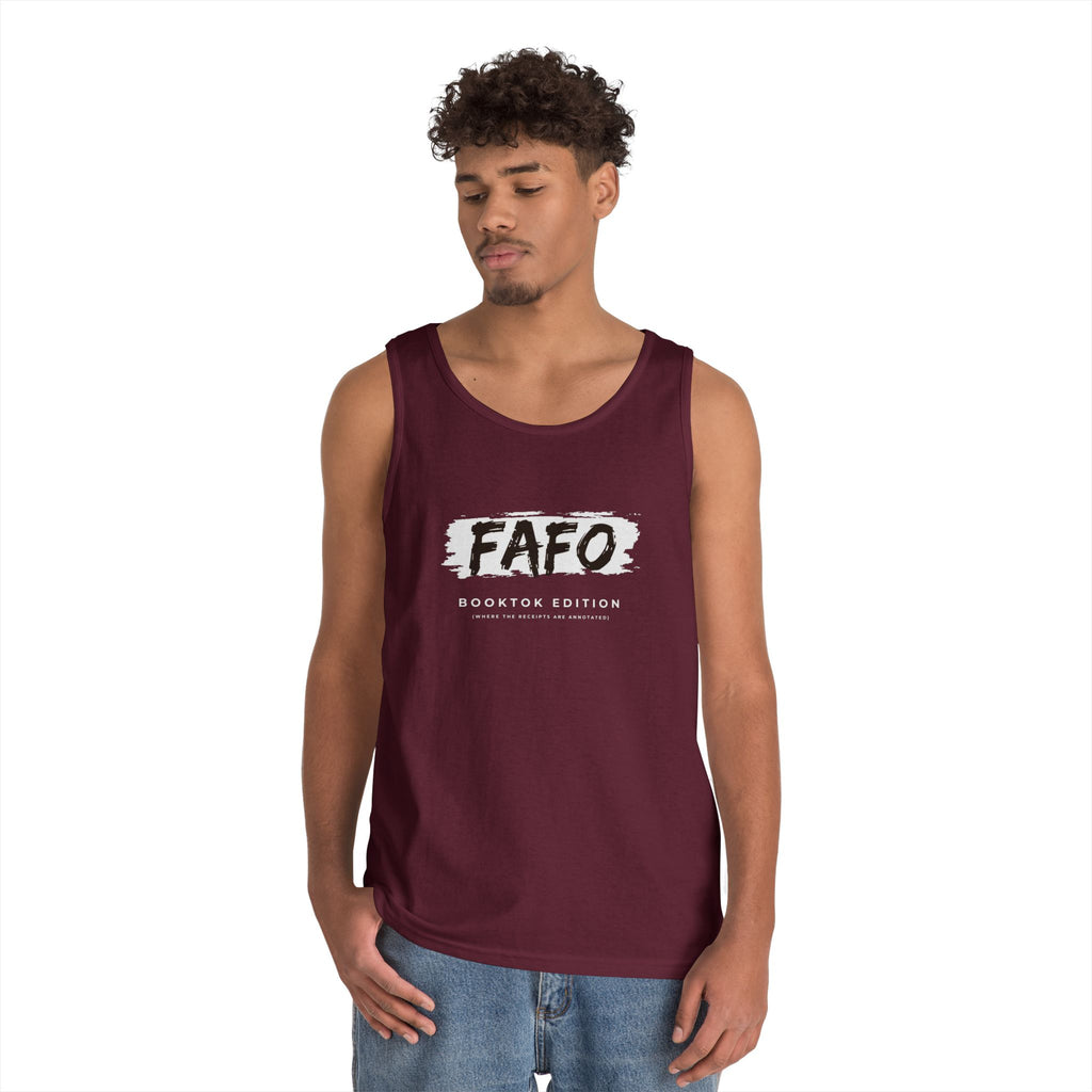 FAFO Mens Brush-Style Tank Top