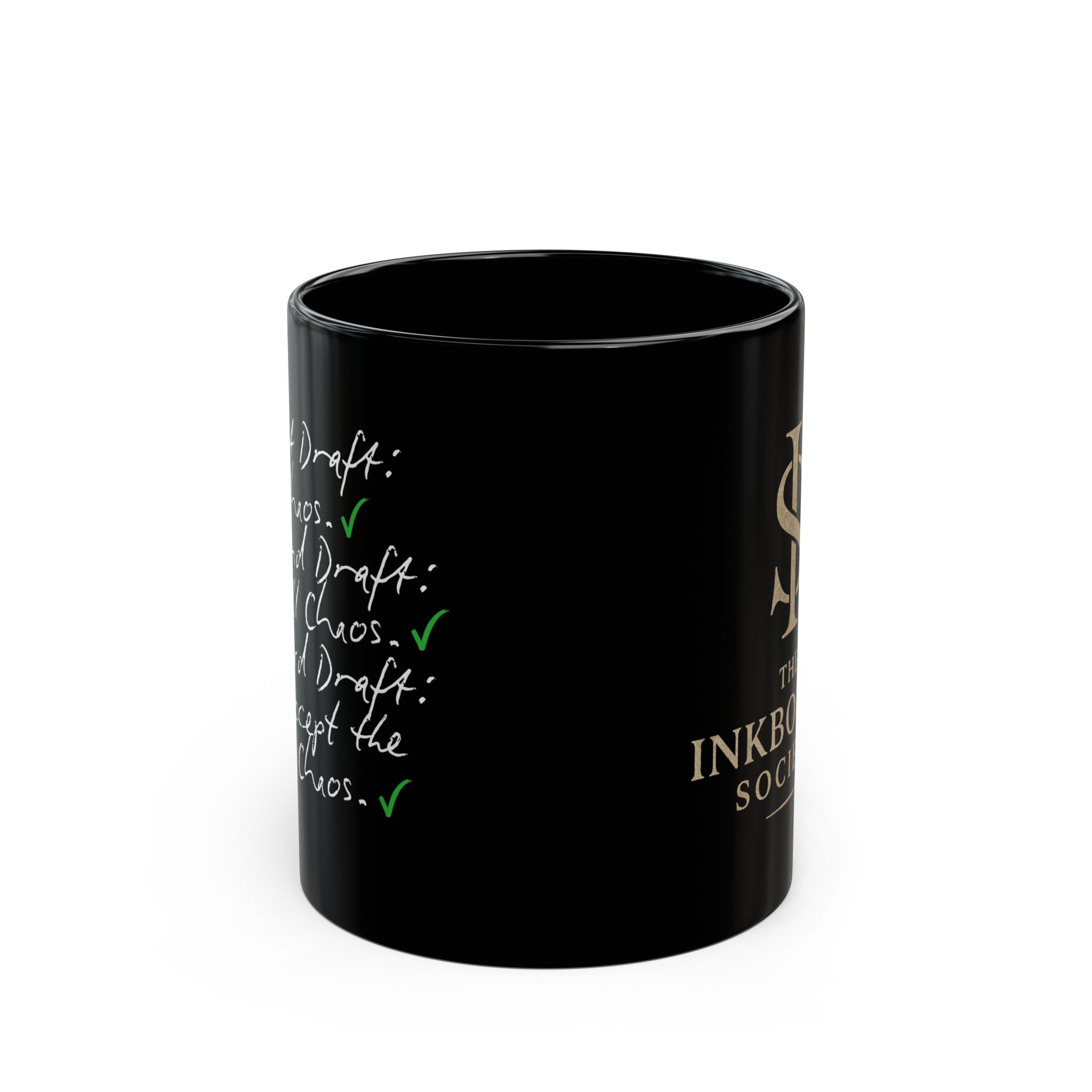 Personalized Black Coffee Mug for Writers | Inkbound Society | Perfect Gift for Book Lovers, Literary Enthusiasts, and School Celebrations