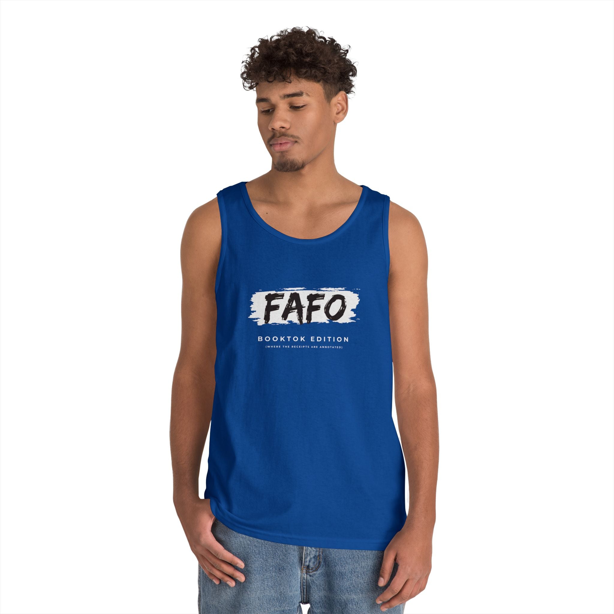 FAFO Mens Brush-Style Tank Top