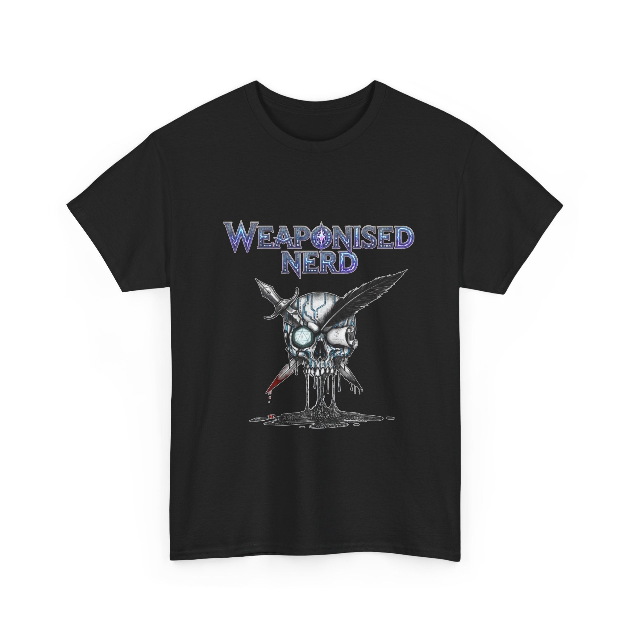 Weaponised Nerd Graphic Tee — Skull & Quill