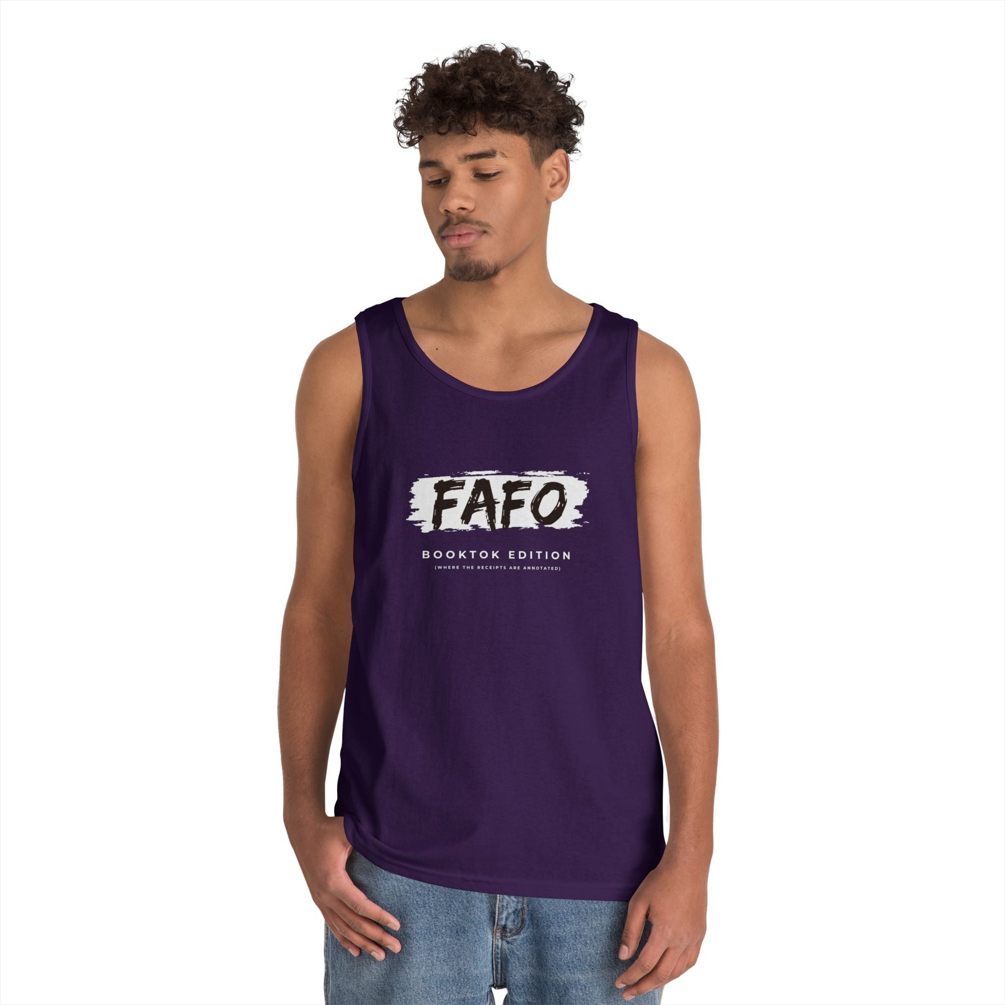 FAFO Mens Brush-Style Tank Top