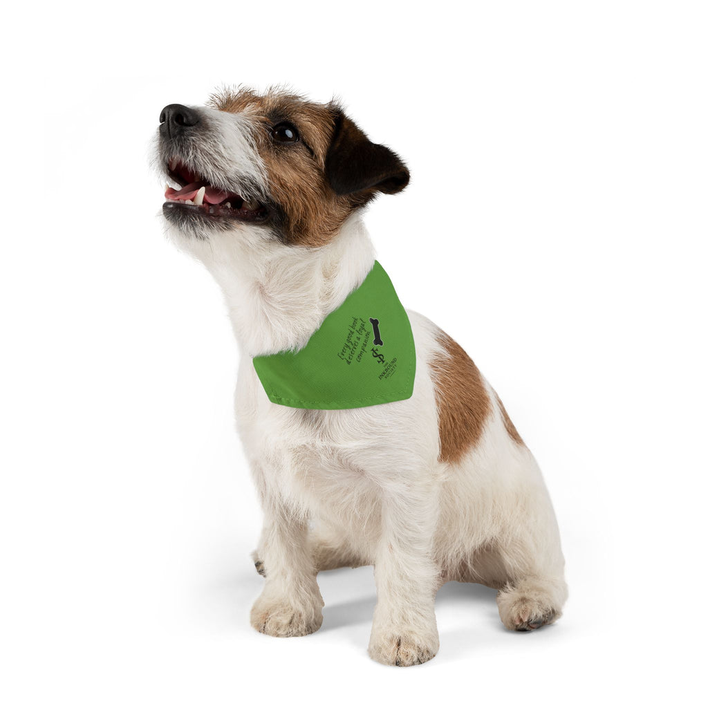 Pet Bandana Collar - 'Every Good Bone Deserves A Loyal Companion' Green Dog Bandana Collar