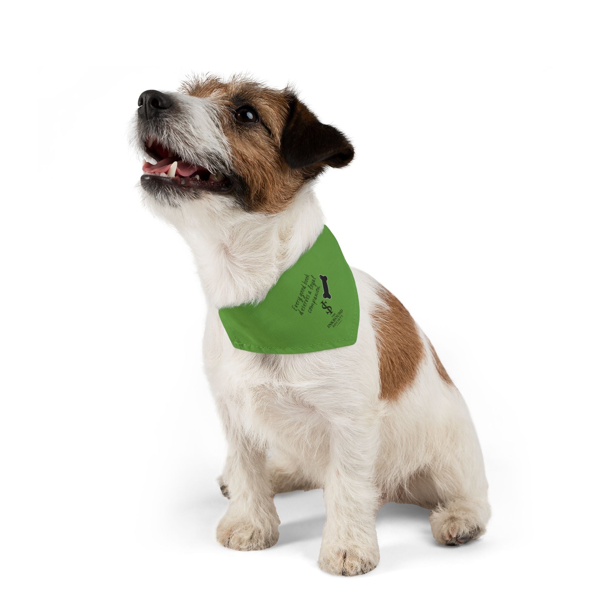 Pet Bandana Collar - 'Every Good Bone Deserves A Loyal Companion' Green Dog Bandana Collar