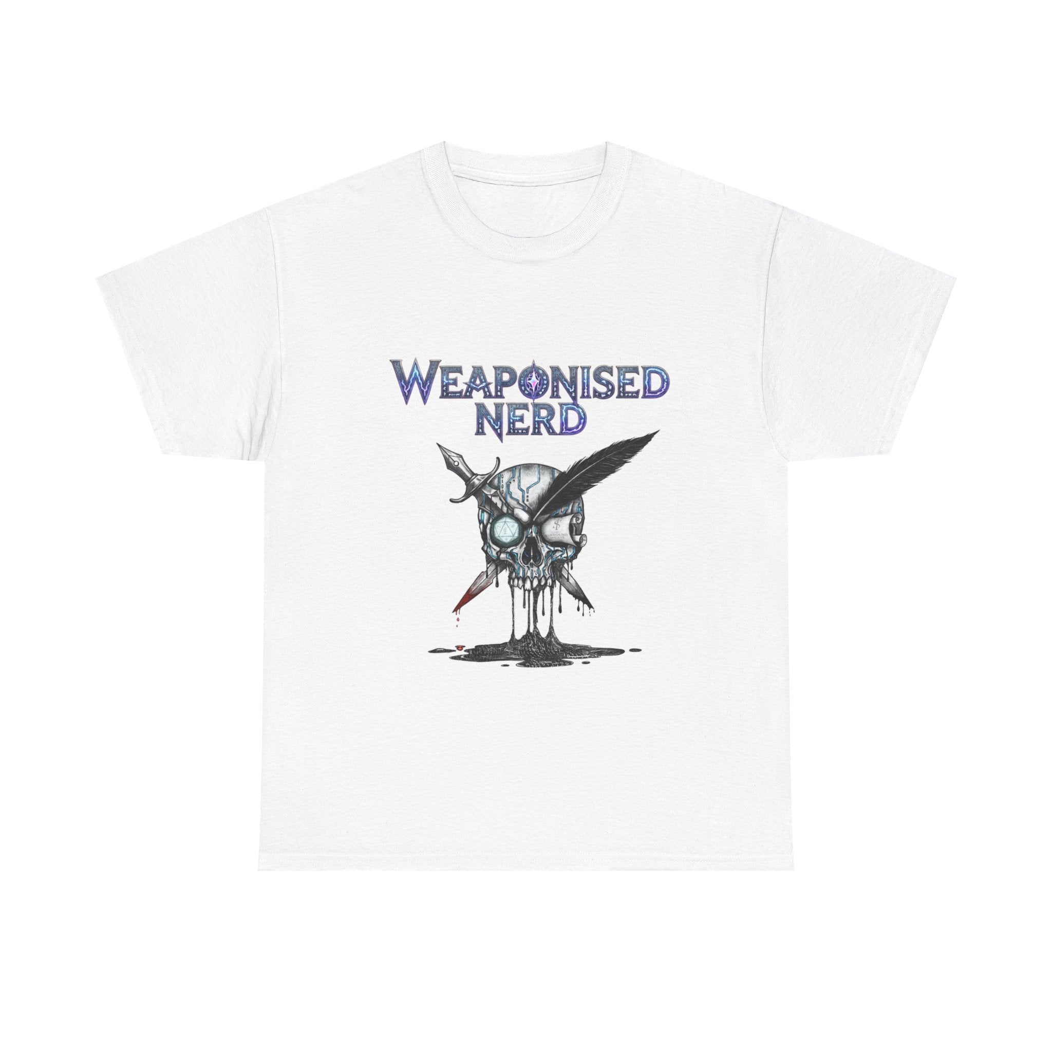 Weaponised Nerd Graphic Tee — Skull & Quill