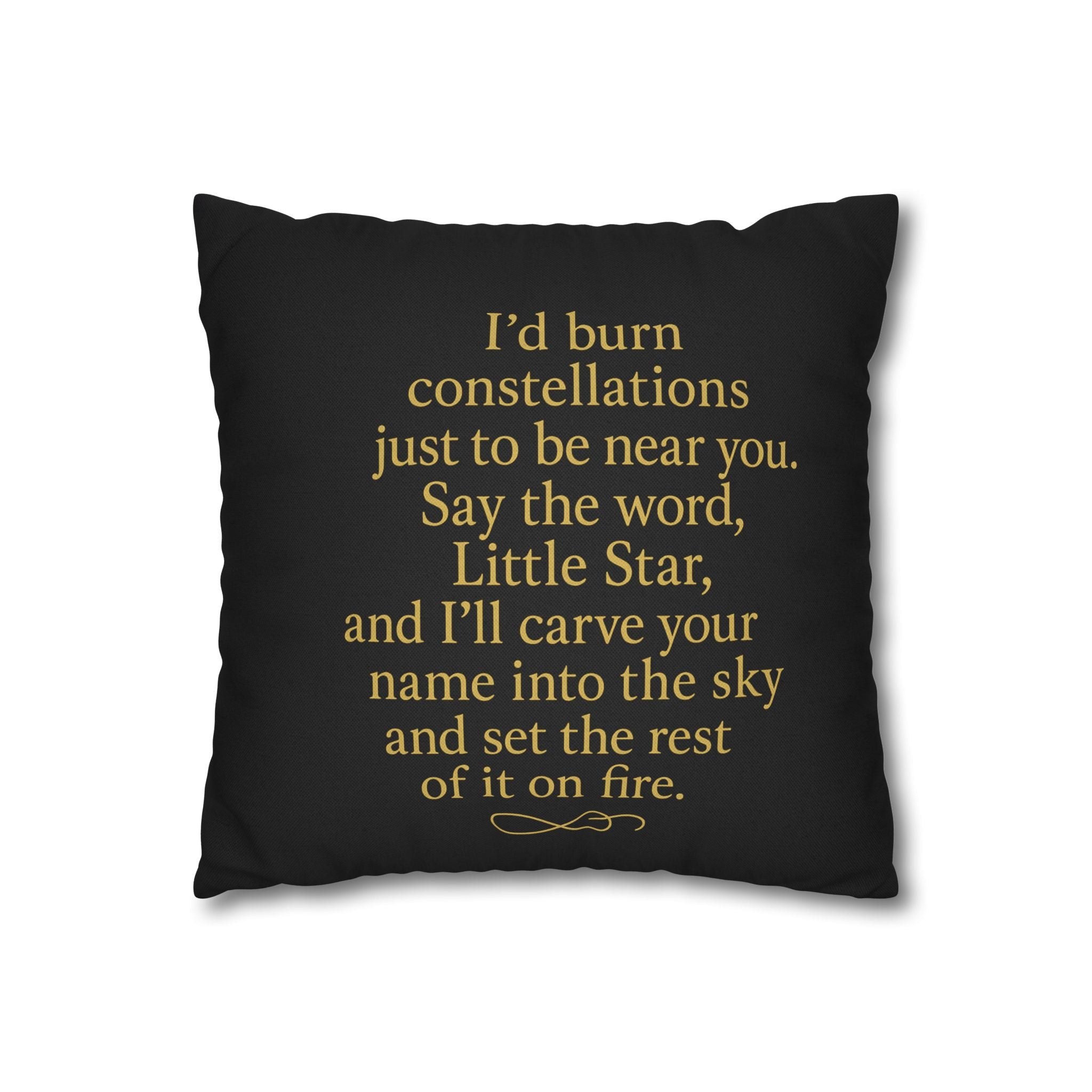 Only When She Sleeps Throw Pillowcase — Dark Fantasy Decorative Cushion Cover