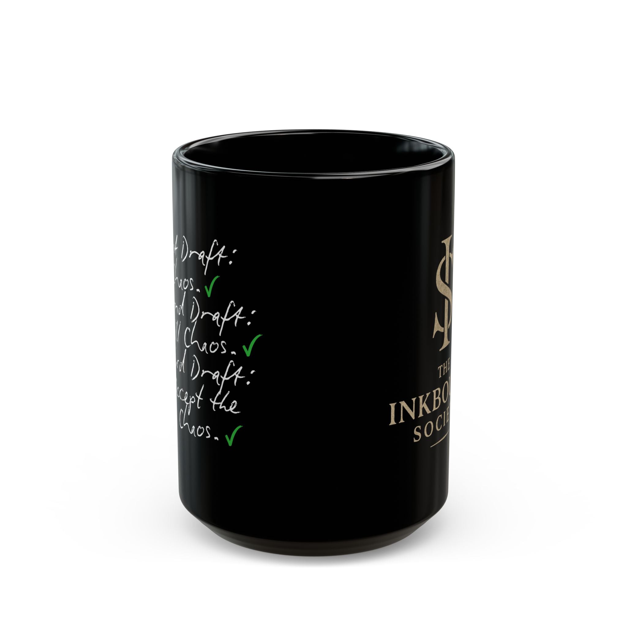 Personalized Black Coffee Mug for Writers | Inkbound Society | Perfect Gift for Book Lovers, Literary Enthusiasts, and School Celebrations