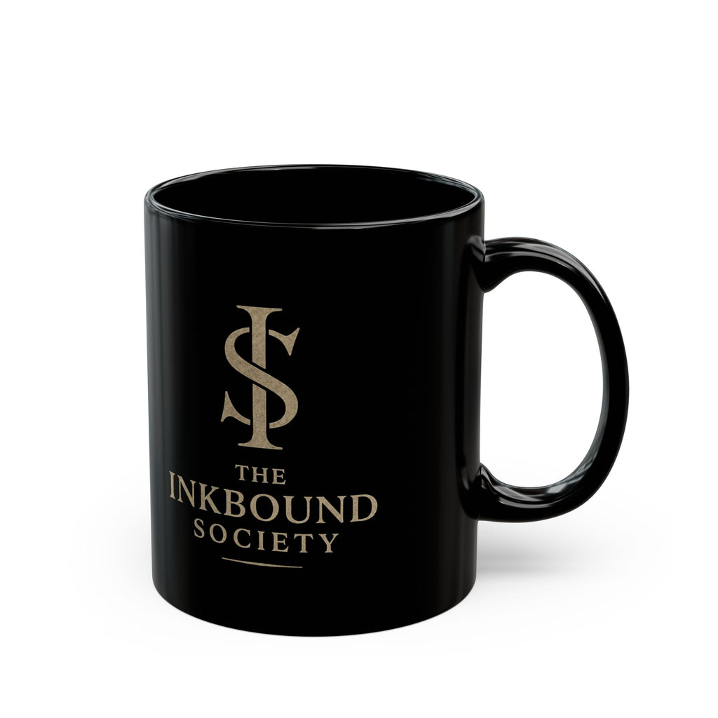 Personalized Black Coffee Mug for Writers | Inkbound Society | Perfect Gift for Book Lovers, Literary Enthusiasts, and School Celebrations