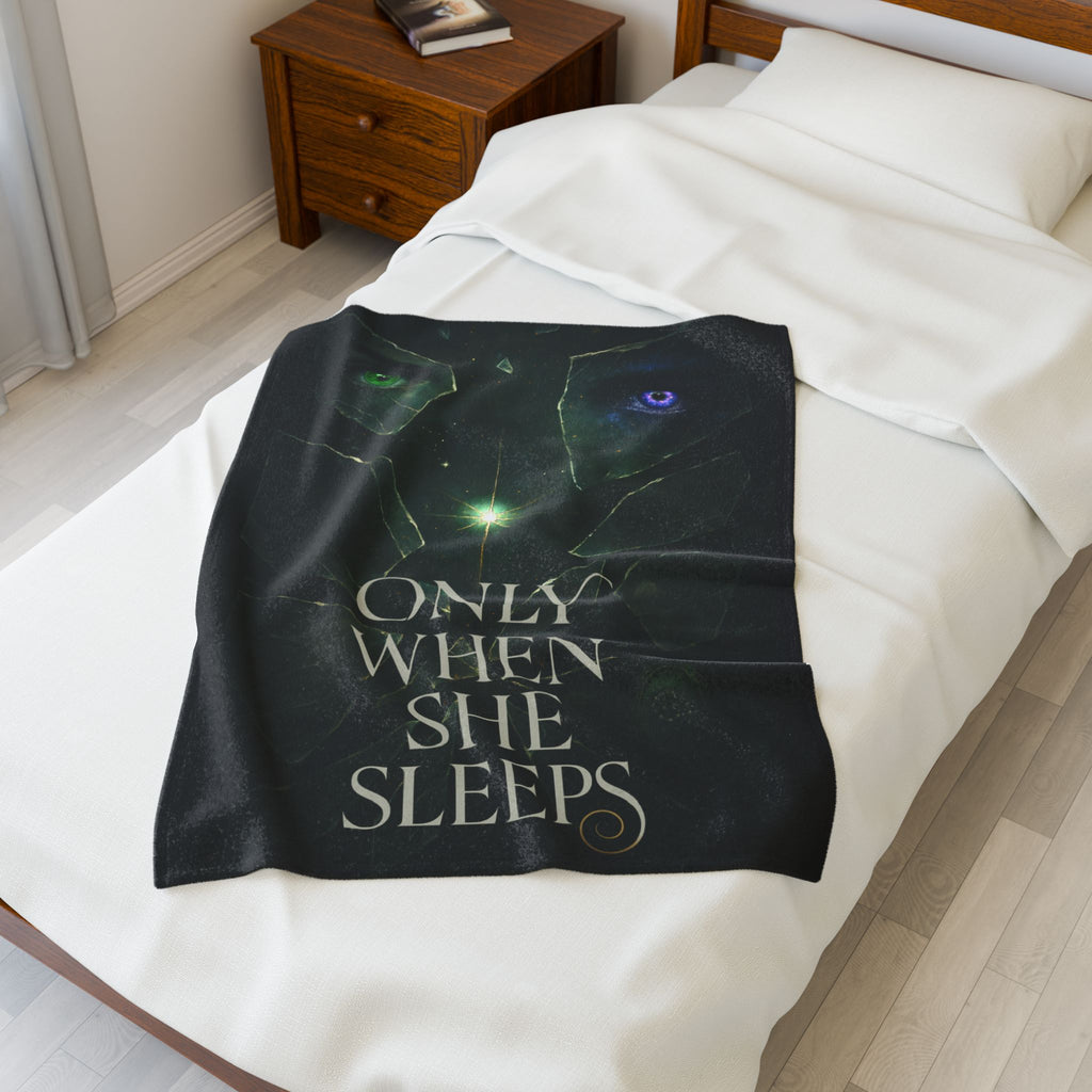 "Only When She Sleeps" Velveteen Throw