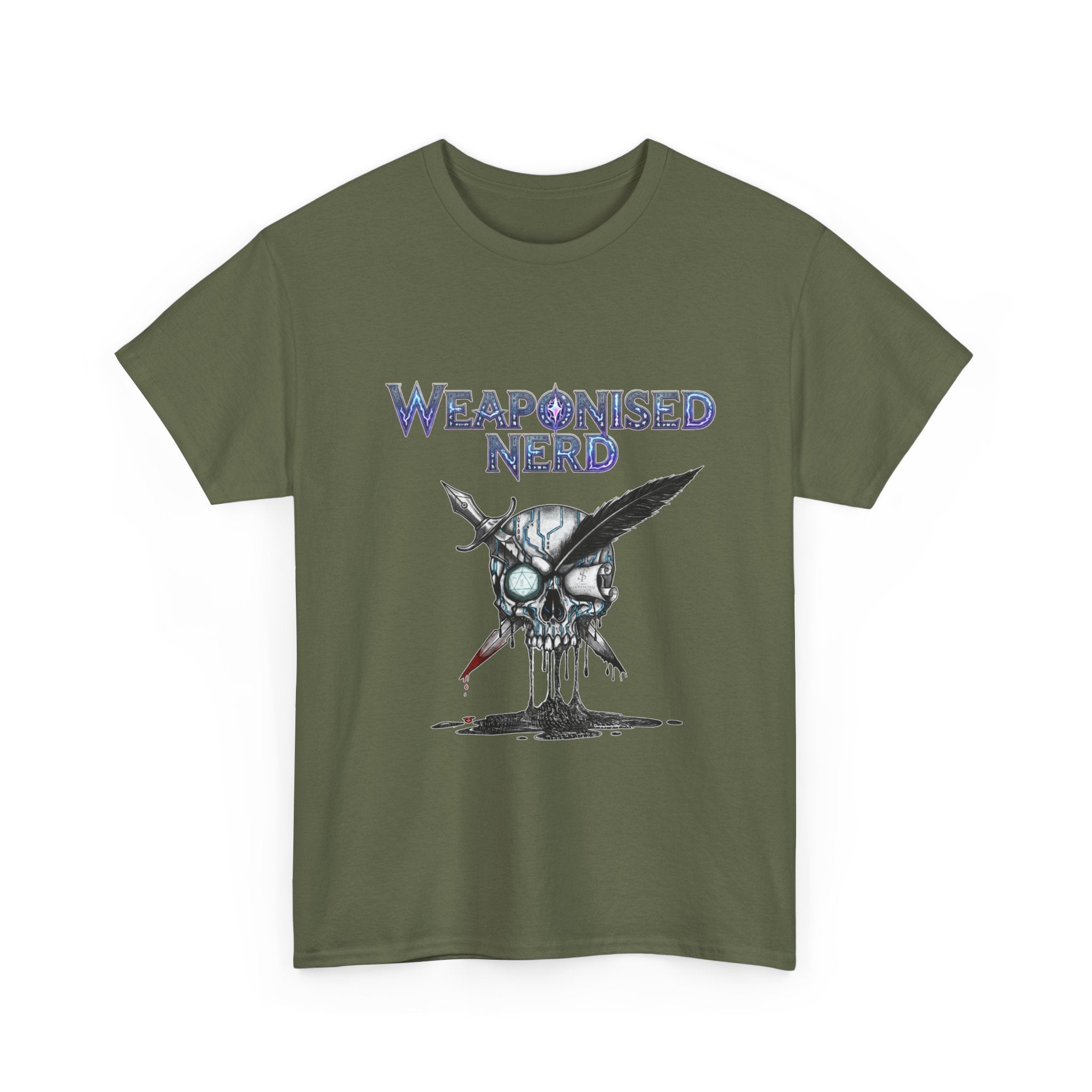 Weaponised Nerd Graphic Tee — Skull & Quill