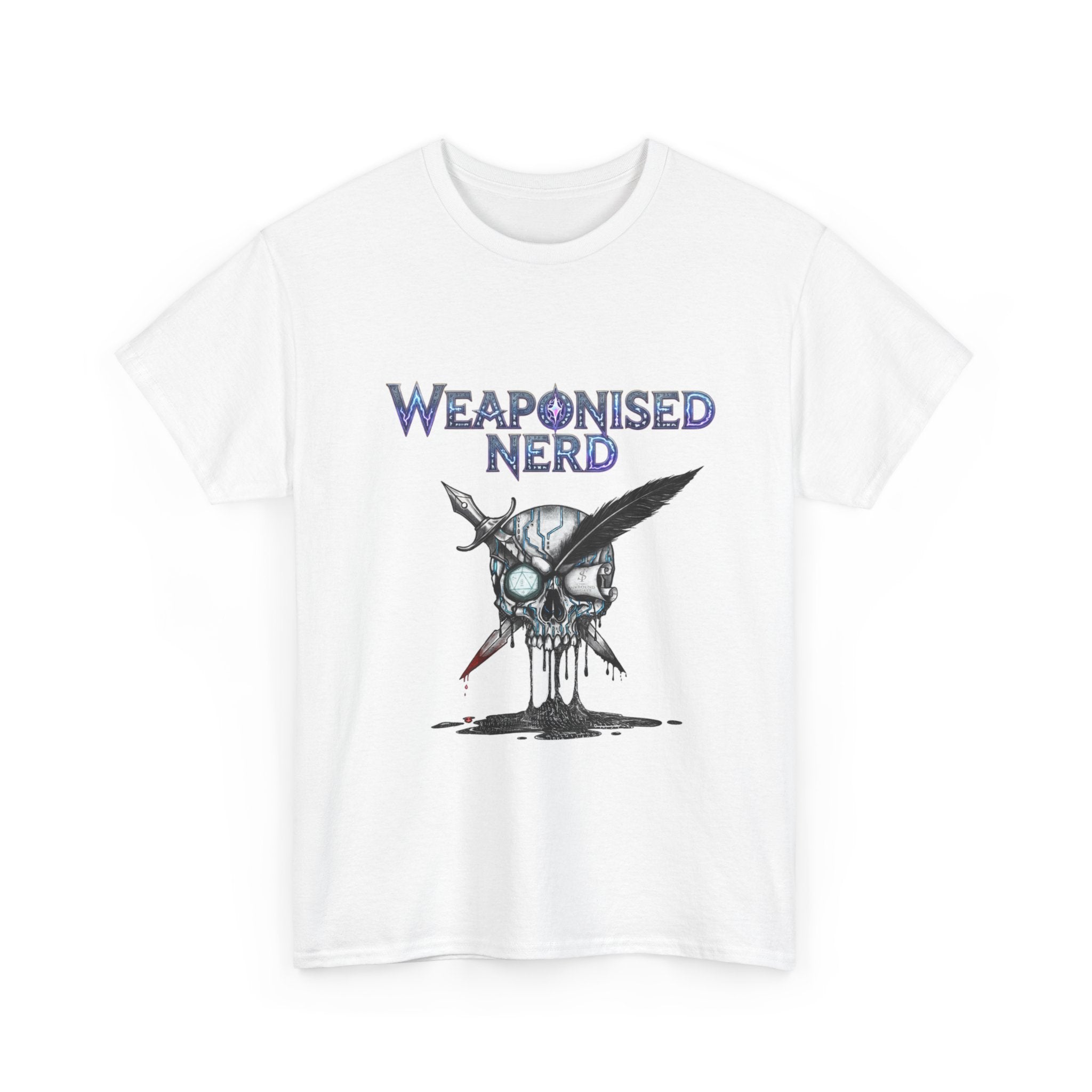 Weaponised Nerd Graphic Tee — Skull & Quill