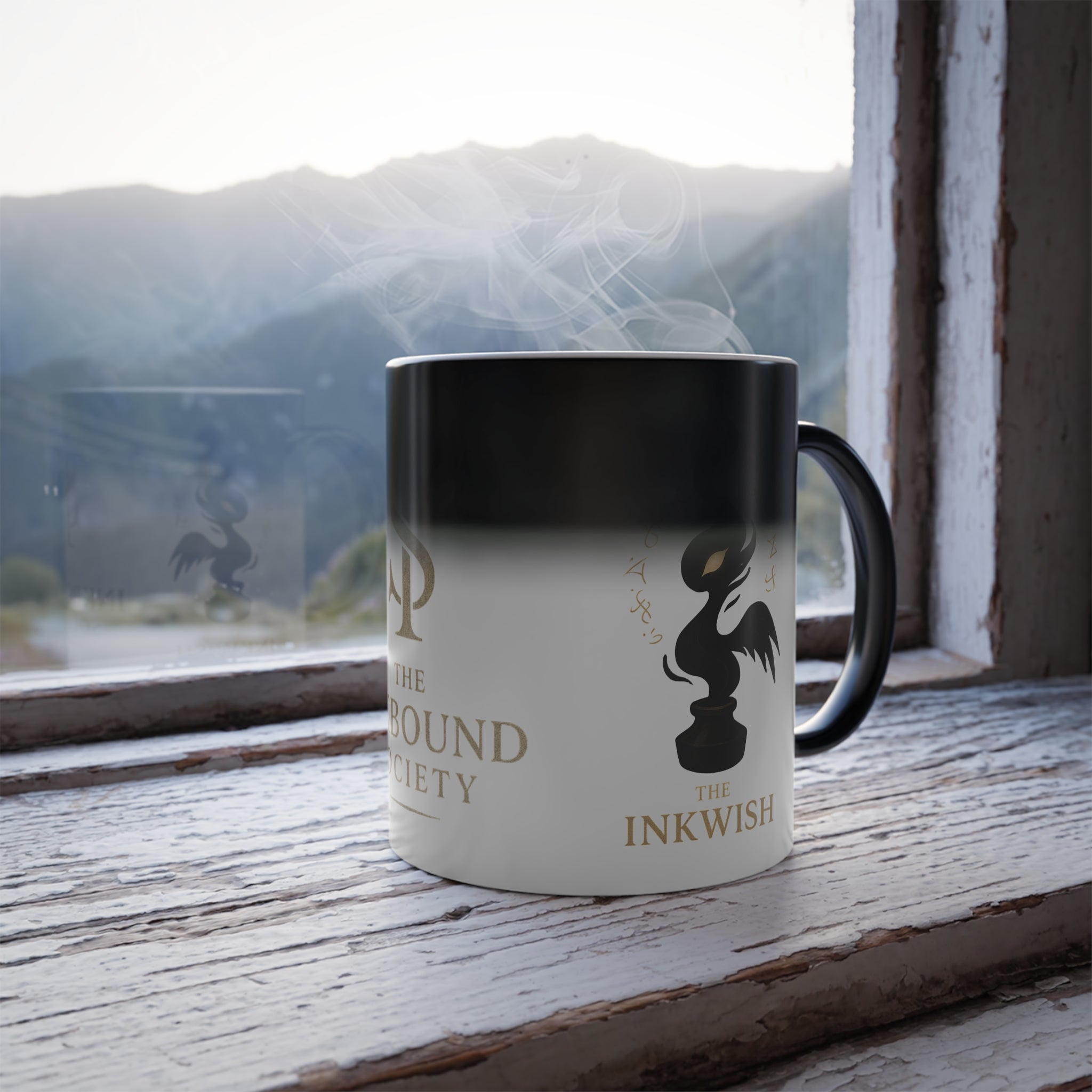 The Inkwish Inkbound Society 11oz Heat-Activated Coffee Cup